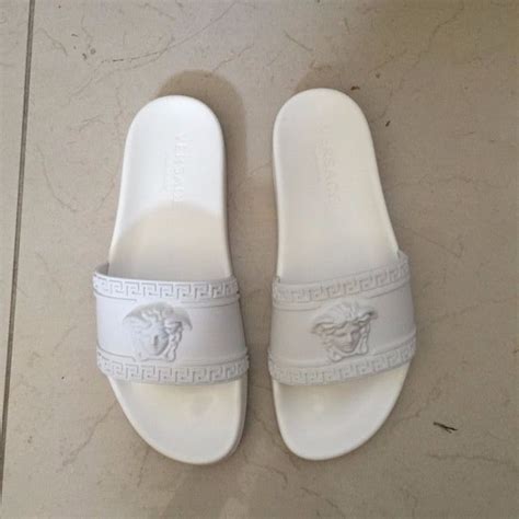 versace slides white|versace flip flops for women.